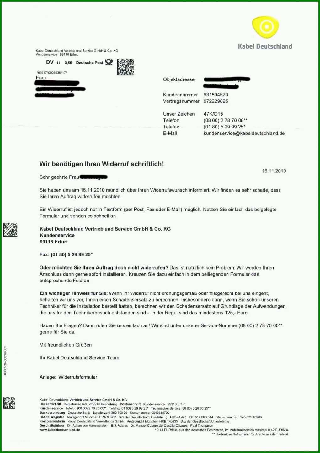 Rühren Vodafone Kabel Deutschland Kündigung Vorlage 1240x1753