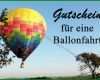 Überraschend Vorlage Gutschein Ballonfahrt Kostenlos 1005x640