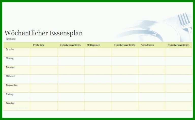 Beste Essensplan Herunterladen Ausdrucken Wochenplan Vorlagen 430599