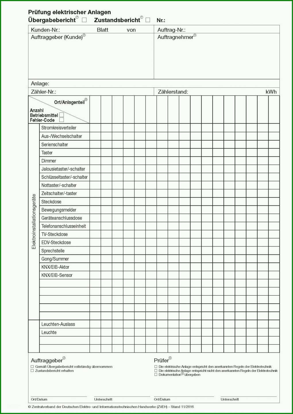 Allerbeste Prüfprotokoll Vde 0701 Vorlage 1653x2339