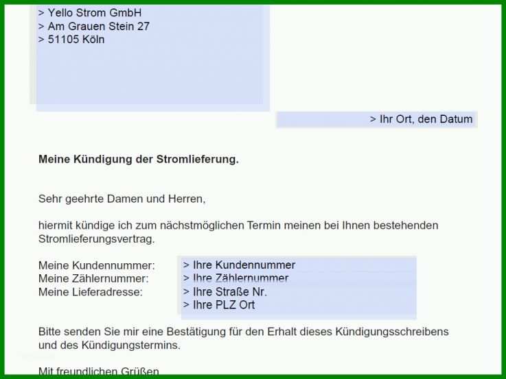 Bemerkenswert Strom Kündigen Vorlage Pdf 1008x756