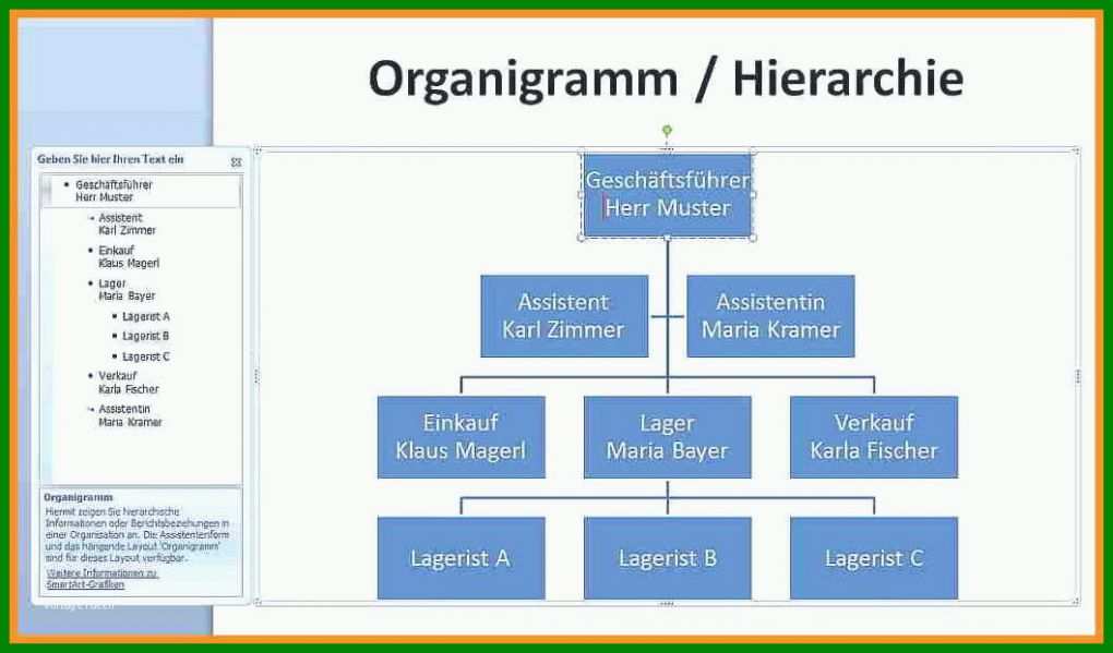 Organigramm Vorlage