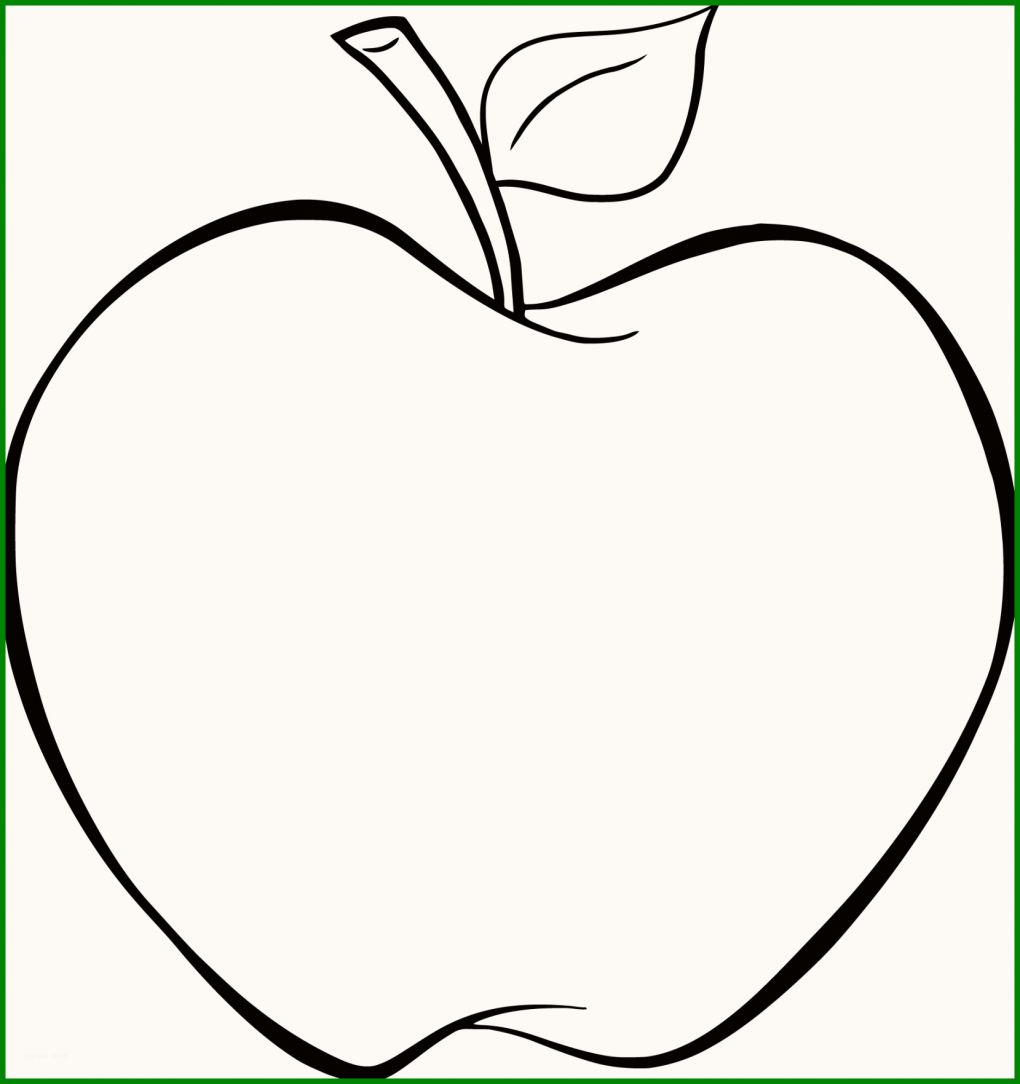 Apfel Zeichnung Teil Der Apfel Basteln Vorlage