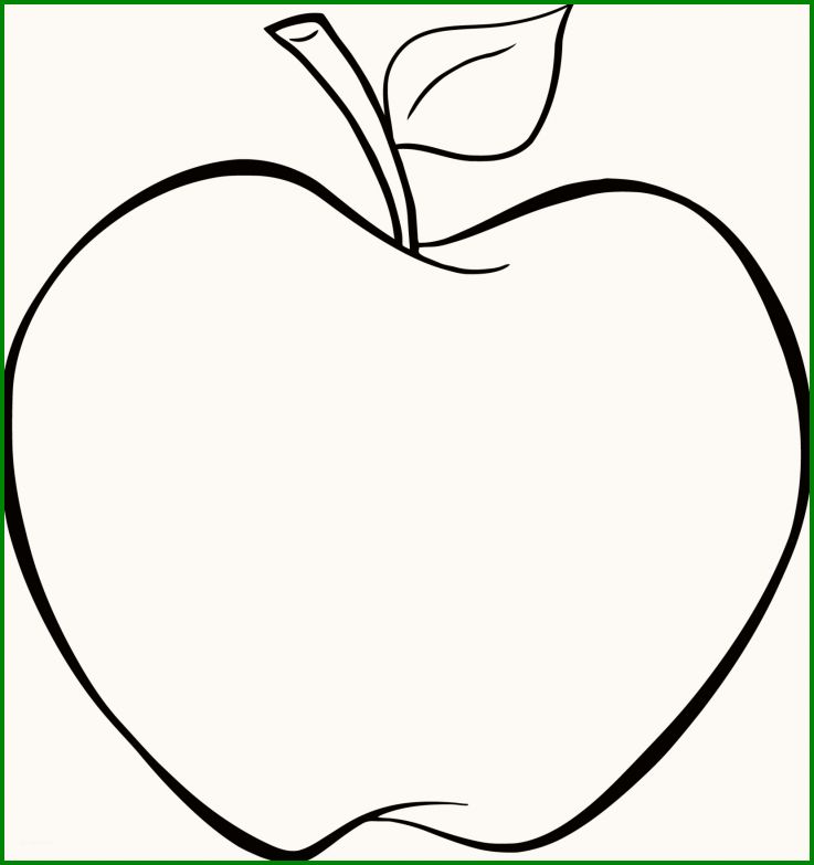 Apfel Zeichnung Teil Der Apfel Basteln Vorlage