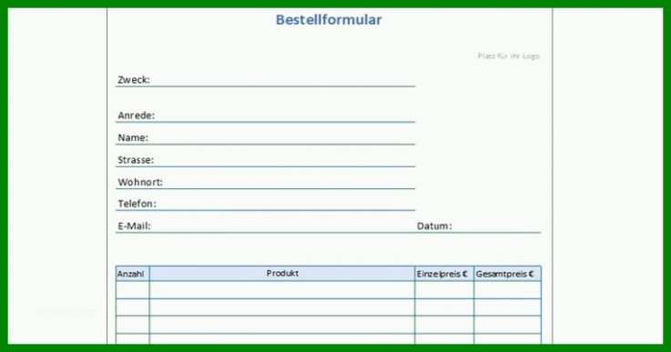 Schockierend Bestellschein Vorlage 762x400