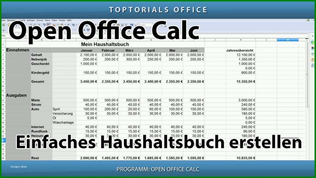 Einzigartig Kassenbuch Vorlage Openoffice 1280x720