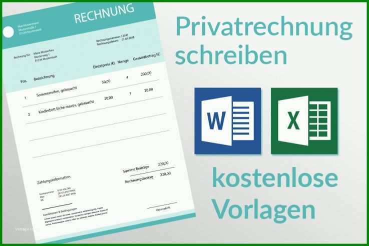 Limitierte Auflage Privatrechnung Vorlage 1000x667