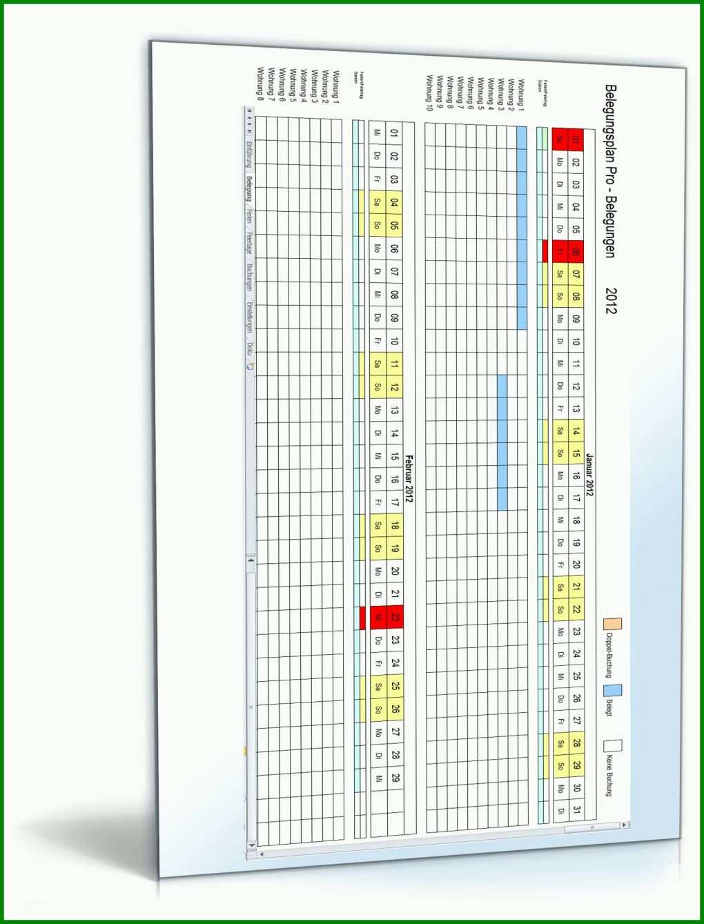 Wunderbar Belegungsplan Vorlage 1600x2100