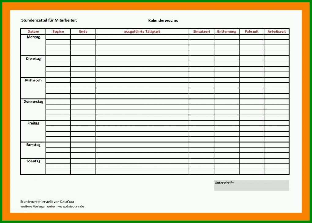 Neue Version Rapportzettel Vorlage Handwerk 1126x805