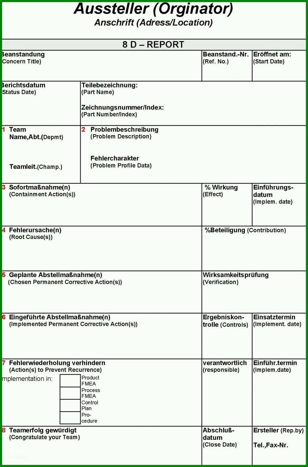 Schockieren 8d Report Vorlage Pdf 1327x2011