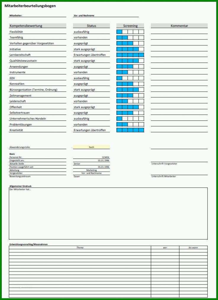 Bestbewertet Bewertungsbogen Vorlage 740x1016