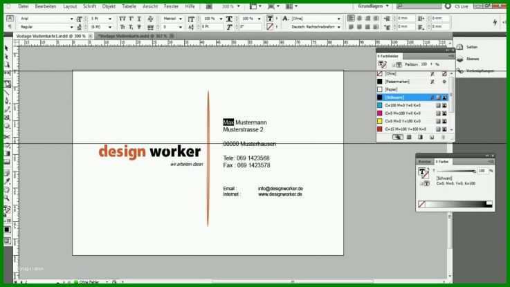 Original Visitenkarte Vorlage Indesign 1280x720