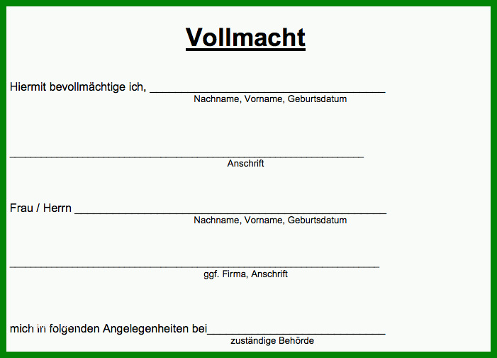 Vollmacht Krankenkasse Aok Niedersachsen Vorlage / Cool ...