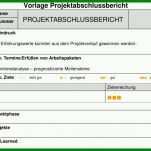 Rühren Projektabschlussbericht Vorlage Word 720x540