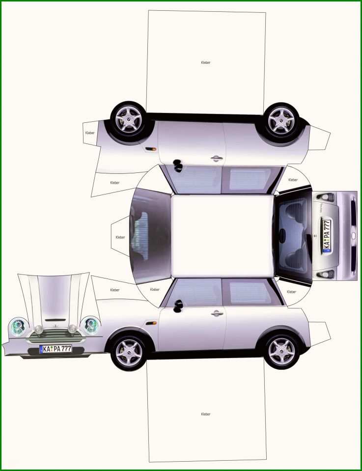 Autos Zum Basteln Aus Papier Teil Der Auto Aus Papier Basteln Vorlage