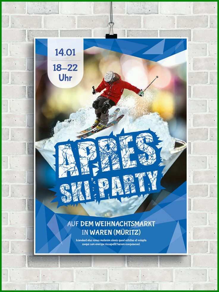 Erstaunlich Apres Ski Party Flyer Vorlage 806x1075