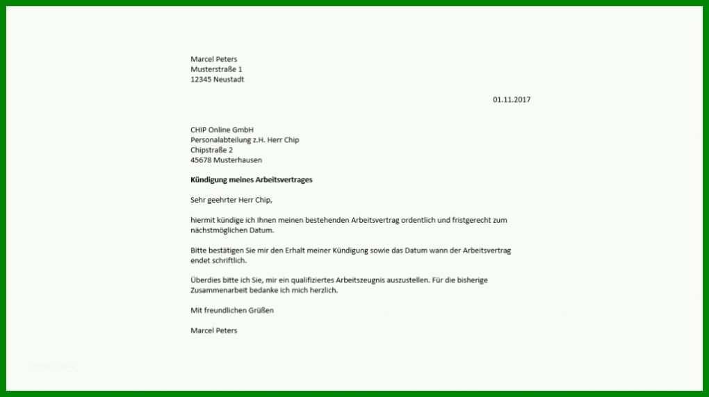 Unvergleichlich Arbeitskündigung Vorlage 1024x574
