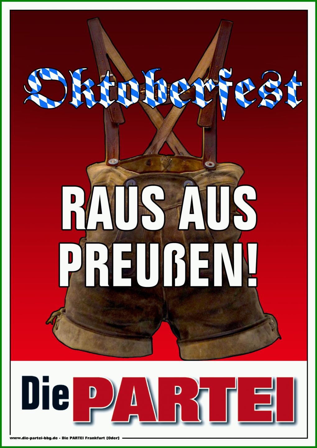 Neue Version Die Partei Plakat Vorlage 1634x2303