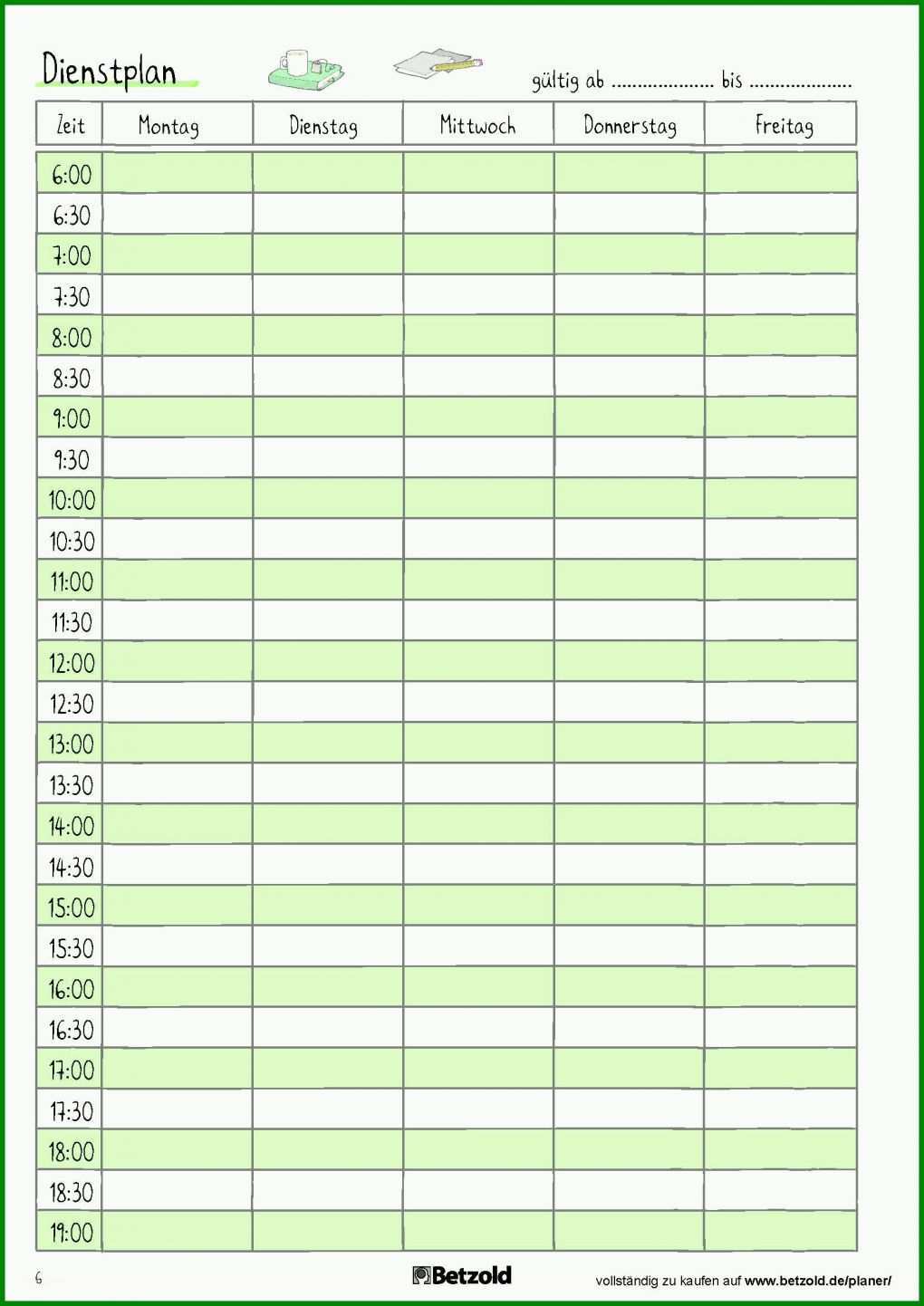 Ausgezeichnet Dienstplan Vorlage Pdf 1654x2339