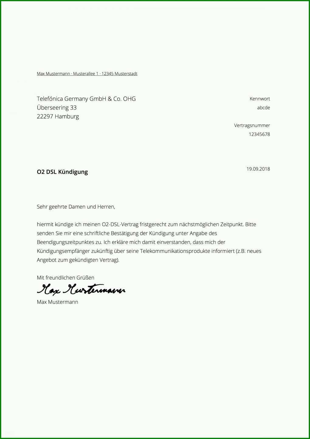 Kreativ Kündigung Festnetz Vorlage Vodafone 2380x3366