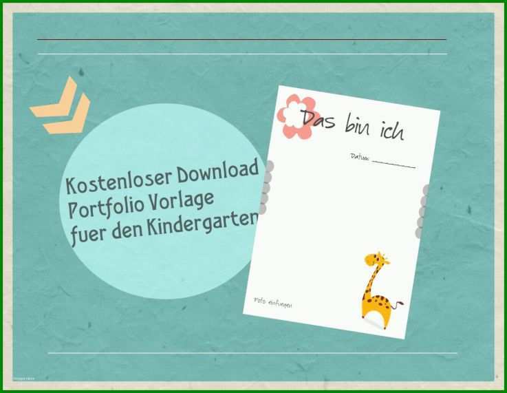 Unglaublich Portfolio Kindergarten Vorlagen 1600x1240