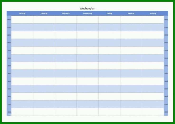Tolle Wochenplan Vorlage Word 859x608