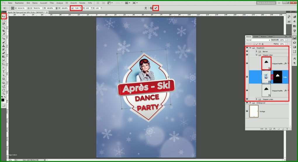 Schockieren Apres Ski Party Flyer Vorlage 1920x1040