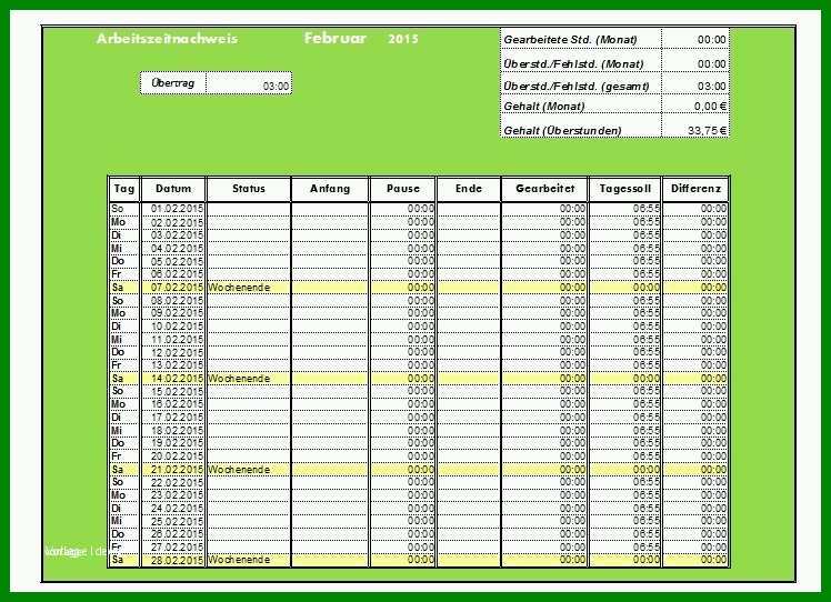 Einzigartig Stundenzettel Vorlagen Download Für Word Pdf Und Excel 101113