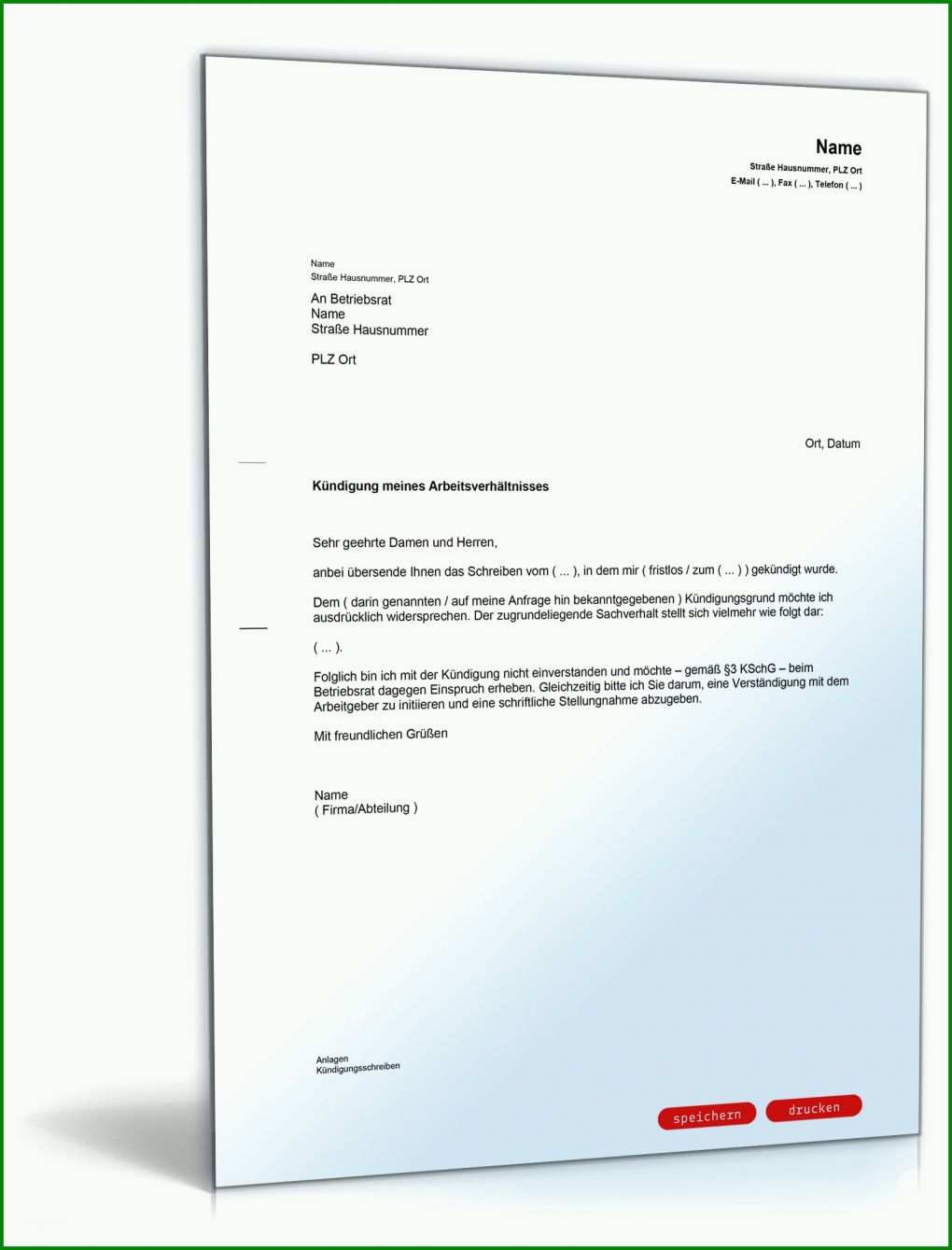 Hervorragend Brief An Betriebsrat Vorlage 1600x2100