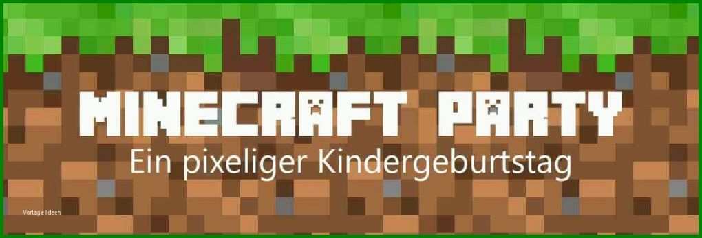 Selten Minecraft Einladungskarten Vorlage 1257x426