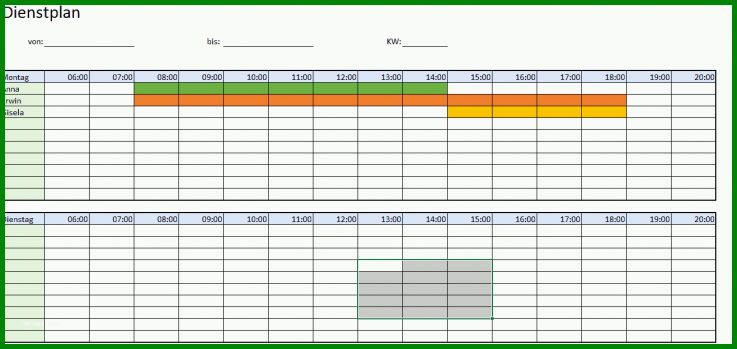 Bemerkenswert Vorlage Dienstplan Kostenlos 1317x624