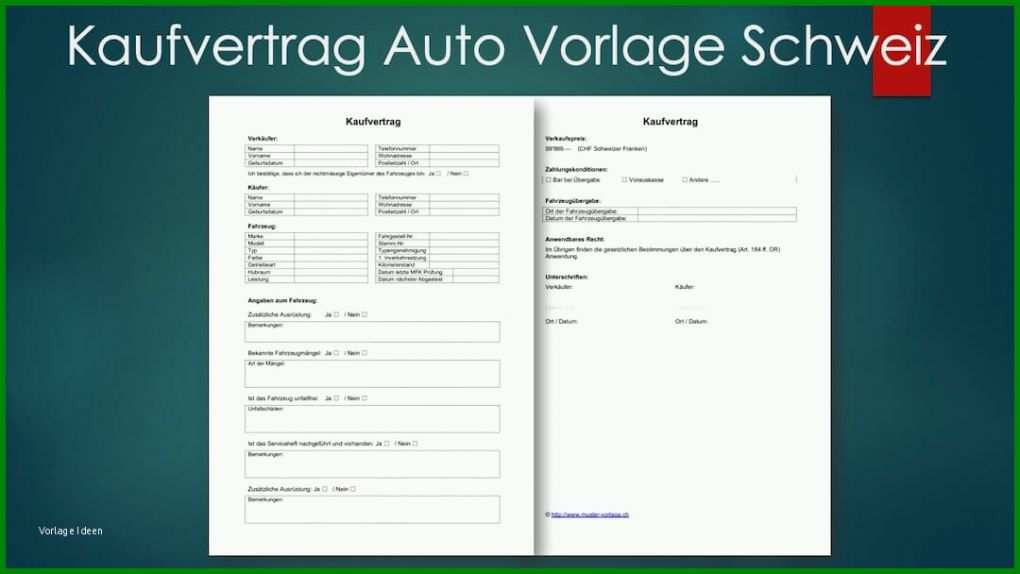 Unvergleichlich Auto Kaufvertrag Vorlage 1080x608