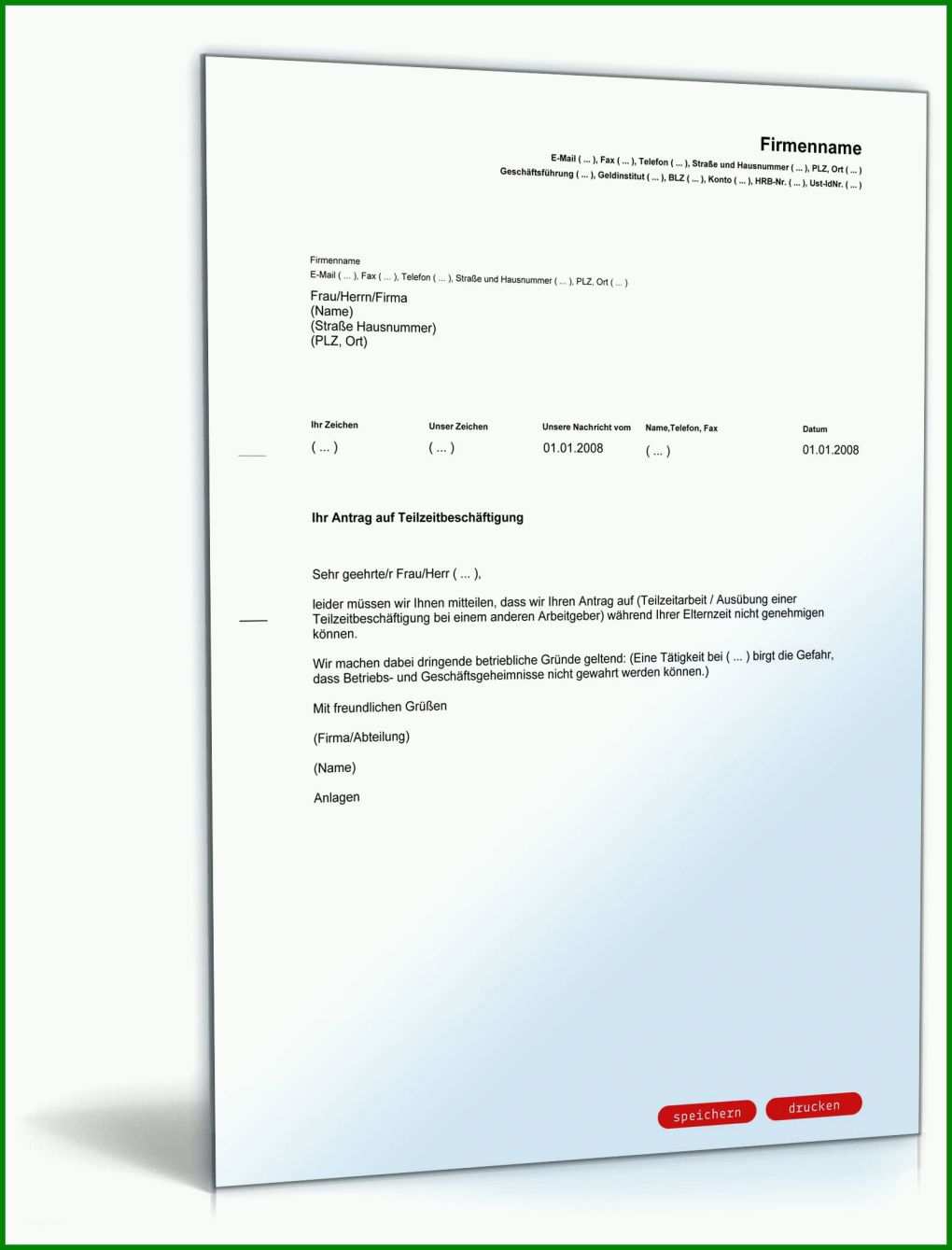 Kreativ Elternzeit Vorlage Arbeitgeber 1600x2100