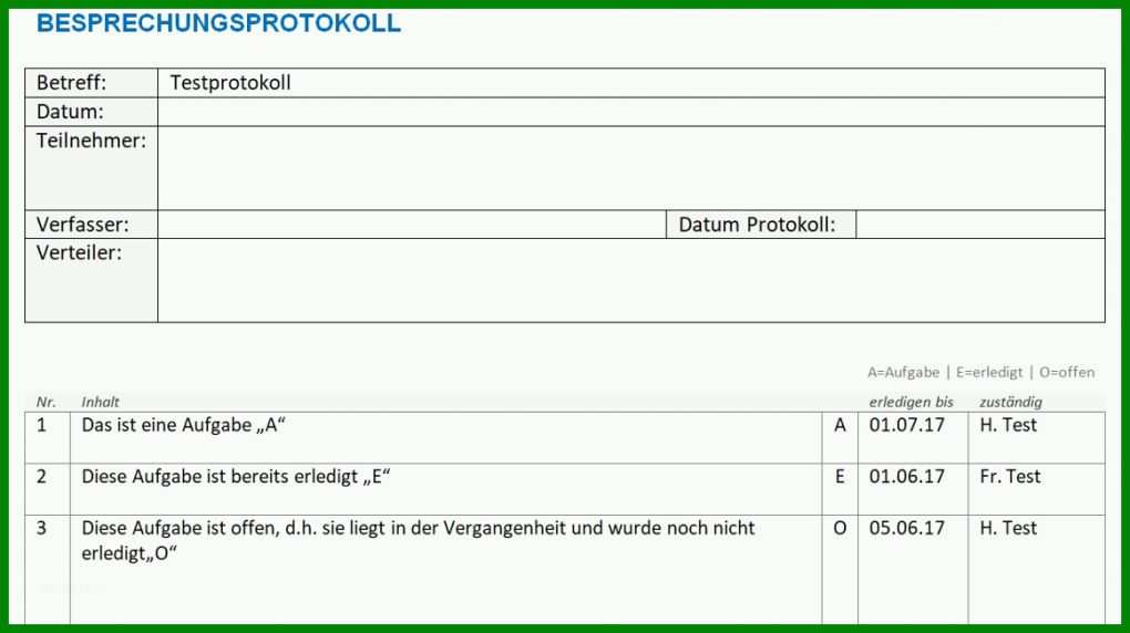 Hervorragend Ergebnisprotokoll Vorlage 1162x652