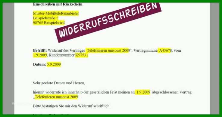 Spezialisiert Widerrufsschreiben Vorlage 762x400