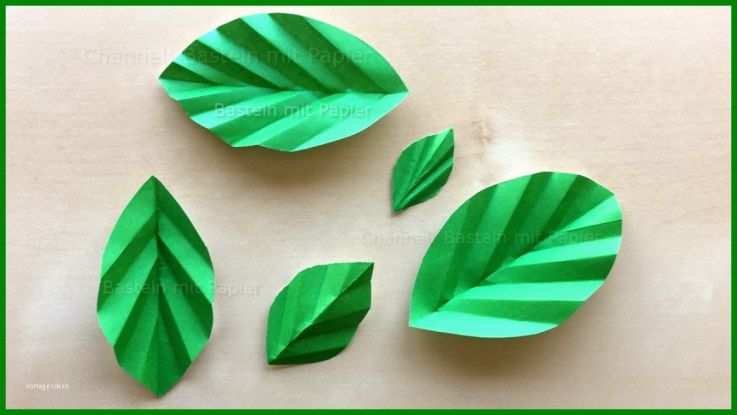 Basteln Mit Papier Blätter 🍃 Einfache Blätter Aus Papier Teil Der Blätter Basteln Aus Papier Vorlage