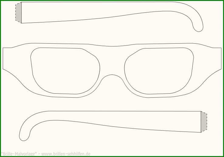 Eine Brille Basteln Vorlage &amp; Anleitung Teil Der Brillen Basteln Vorlagen