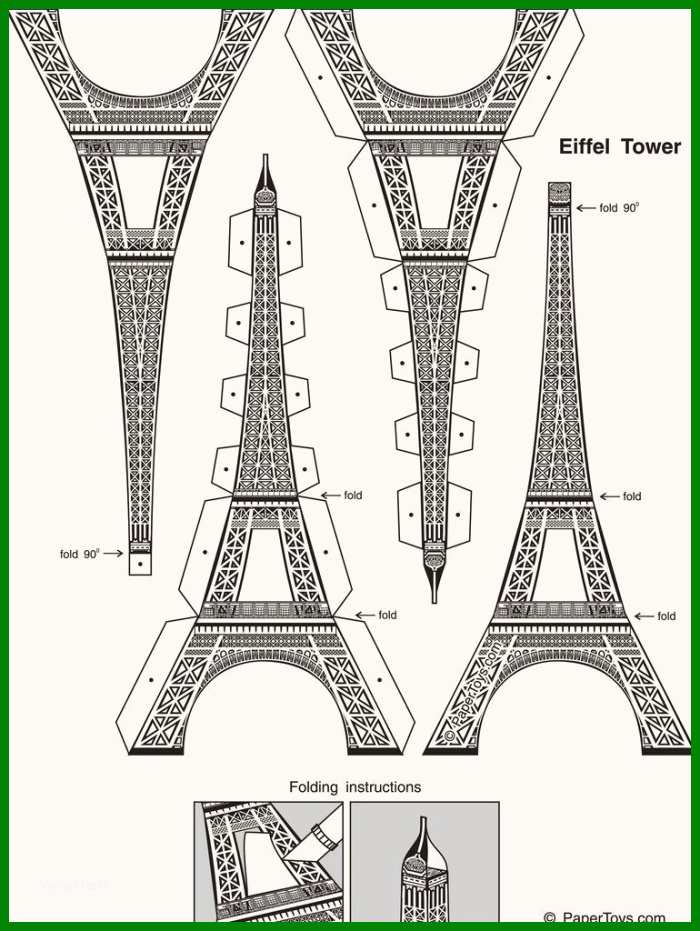 Centros De Mesa Con torre Eiffel Teil Der Eiffelturm Basteln Vorlage