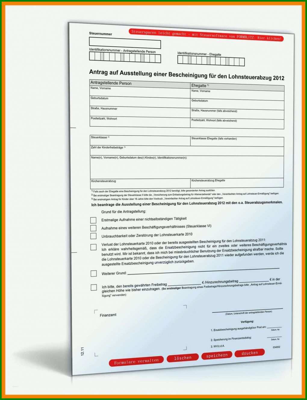 Überraschen Bescheinigung Zur Vorlage Beim Finanzamt Auswärtstätigkeit 2017 1656x2156