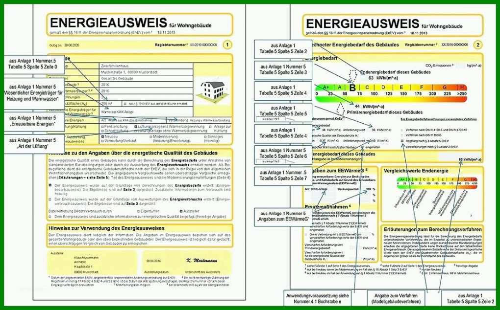 Exklusiv Energieausweis Excel Vorlage 1105x687