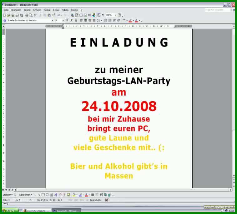 Selten Geburtstagseinladung Vorlage Openoffice 758x686