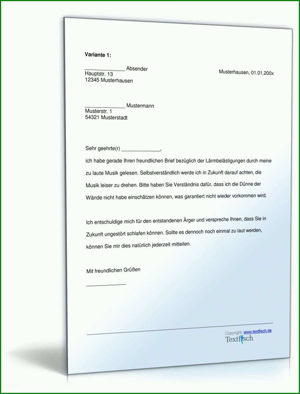 Ausgezeichnet Brief An Nachbarn Wegen Renovierung Vorlage 1600x2100