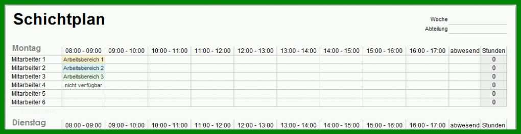 Unvergleichlich Dienstplan Vorlage 1030x266