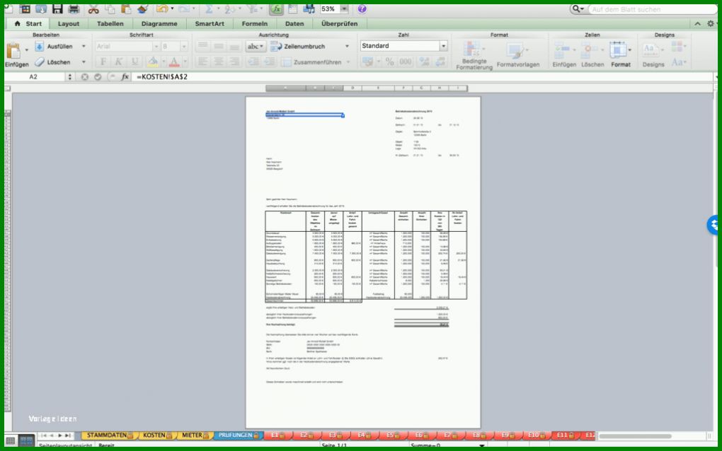 Beste Nebenkostenabrechnung Für Mieter Erstellen Vorlage 1024x640