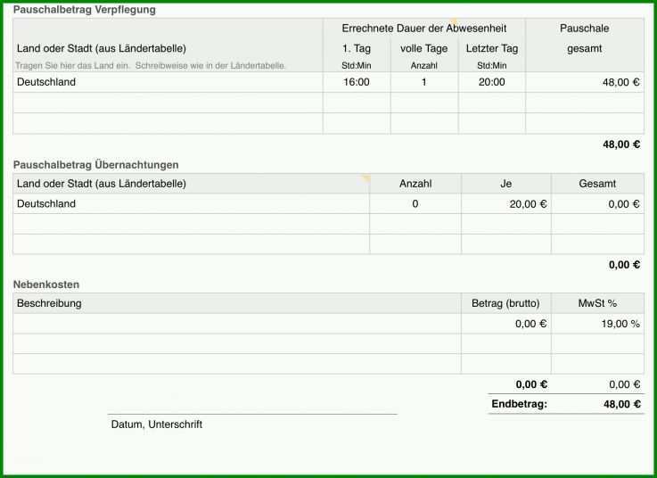 Moderne Reisekostenabrechnung Vorlage 1862x1354