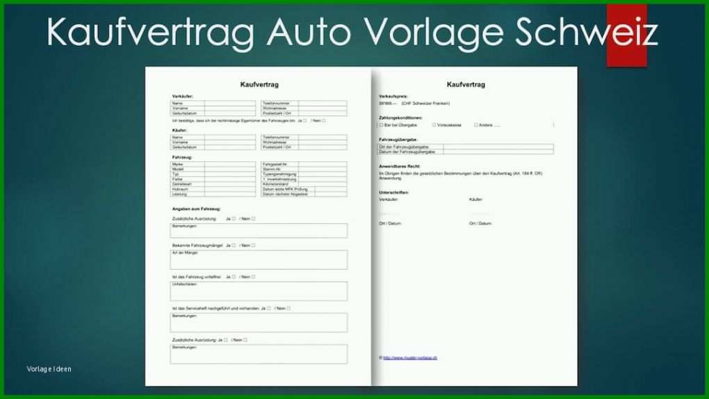 Fantastisch Autoverkauf Vertrag Vorlage Word 1080x608