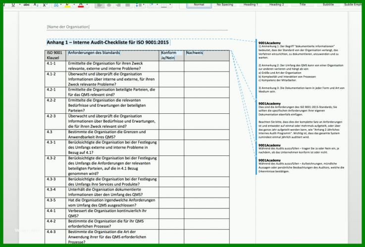 Selten Lieferantenaudit Vorlage Kostenlos 1000x677