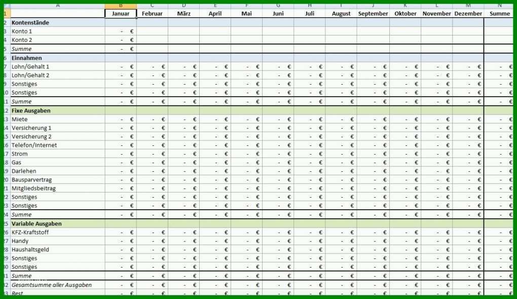 Unglaublich Excel Tabelle Vorlage Erstellen – Kostenlos Vorlagen 813046