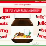 Rühren Mini Nutella Etikett Vorlage 945x563