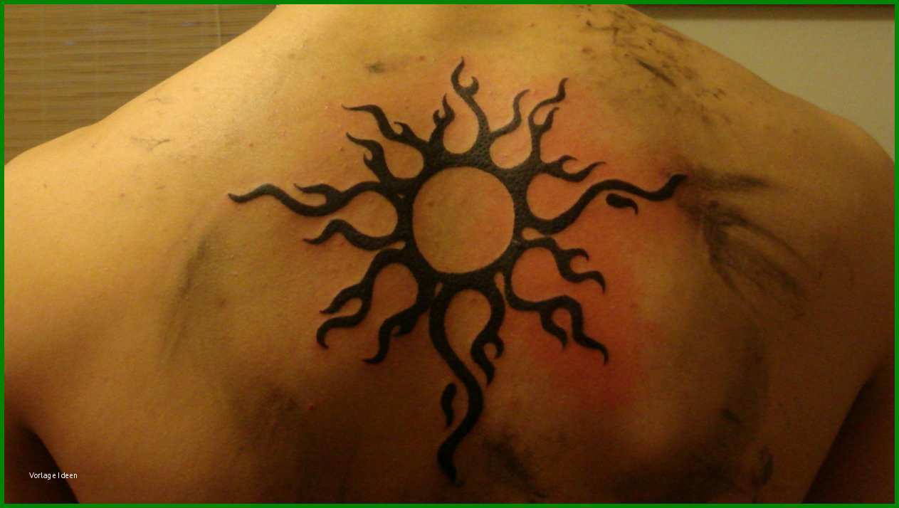 Überraschen Tattoo Vorlagen Schriftzug Tribal sonne Tattoo Am Ruecken